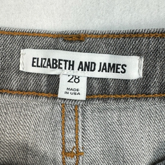 Elizabeth And James Jeans Womens Sz 28 Black Gray Holden Straight Leg High Rise - Picture 5 of 13